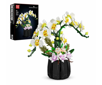 Zabawka edukacyjno-interaktywna Mould King Klocki konstrukcyjne Bonsai z orchideą 1014 el. zestaw 24108